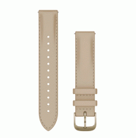 Quick Release Bands (18 mm) - Light sand leather, cream gold hardware - 010-12932-60 - Garmin